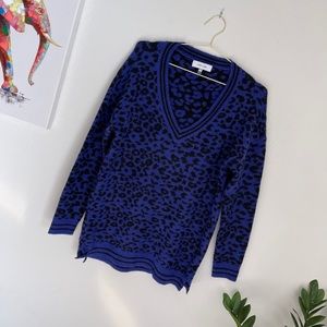 John + Jenn Cheetha Print Oversized Fit Sweater M